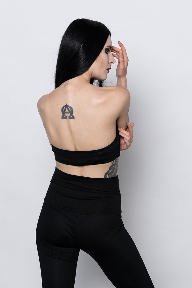 BLACK BANDEAU TOP