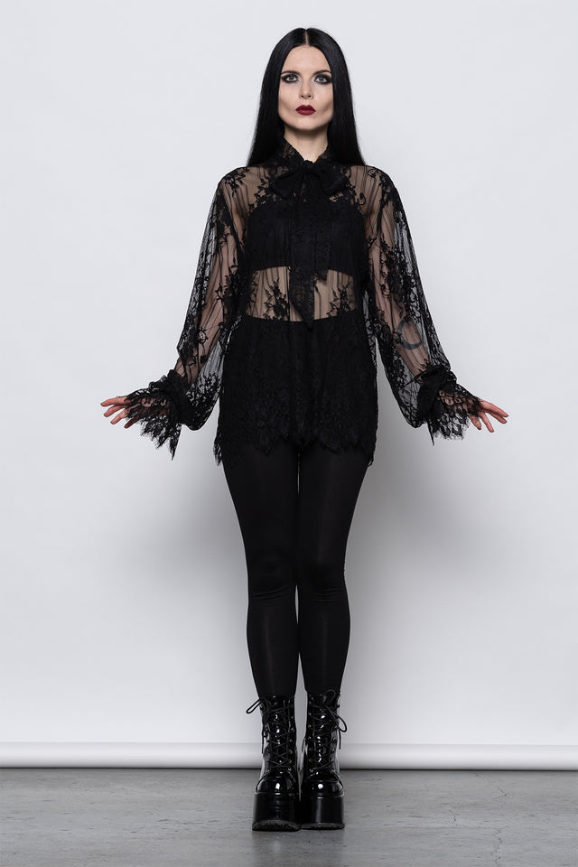 VAMPIRE BLOUSE BLACK