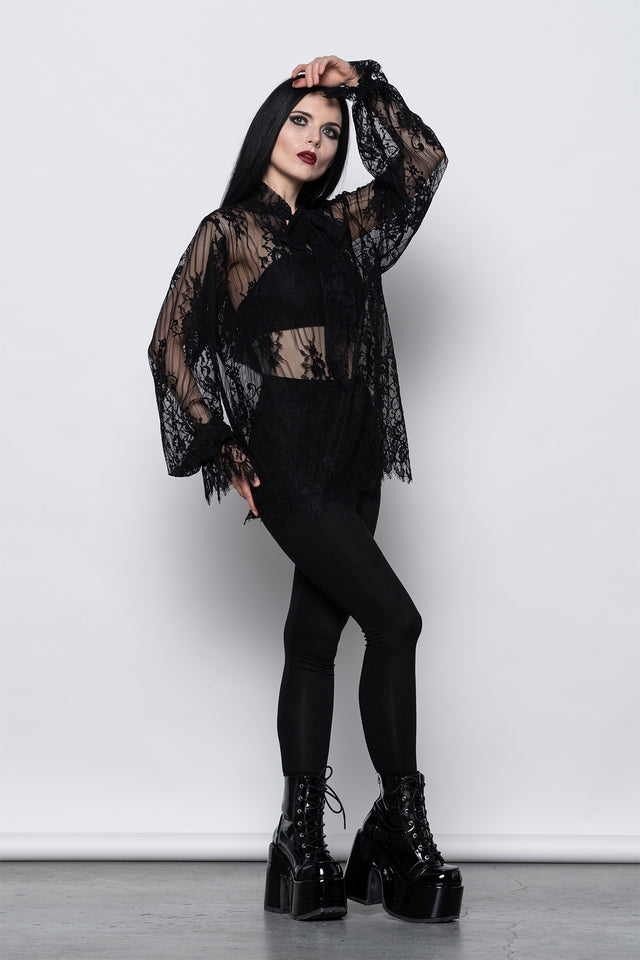 VAMPIRE BLOUSE BLACK