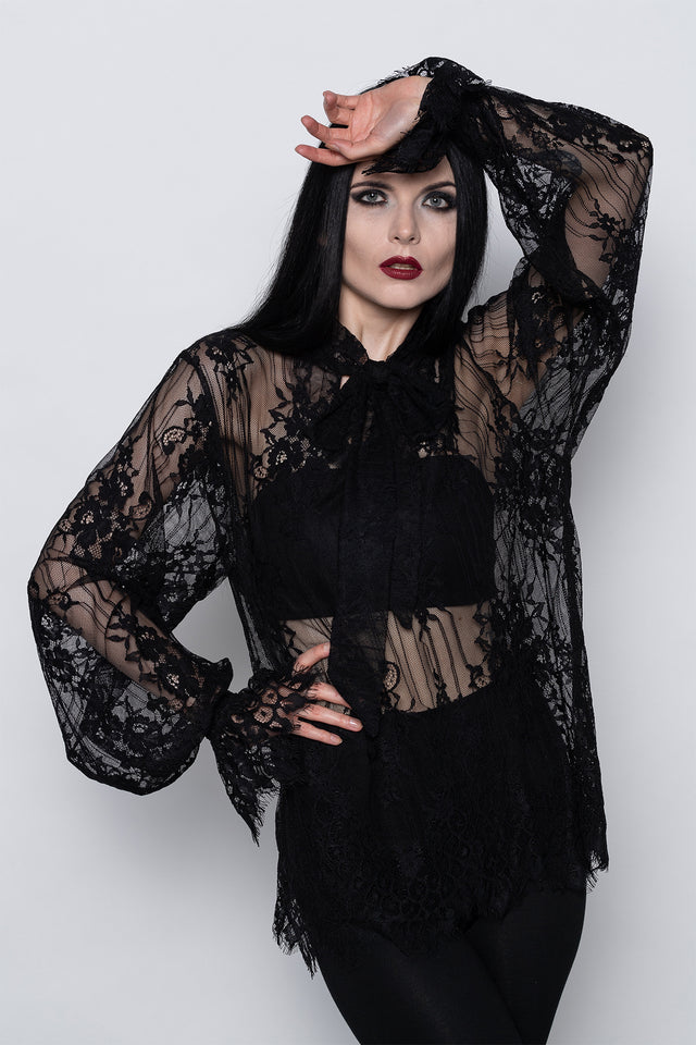 VAMPIRE BLOUSE BLACK