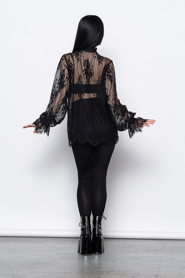 VAMPIRE BLOUSE BLACK
